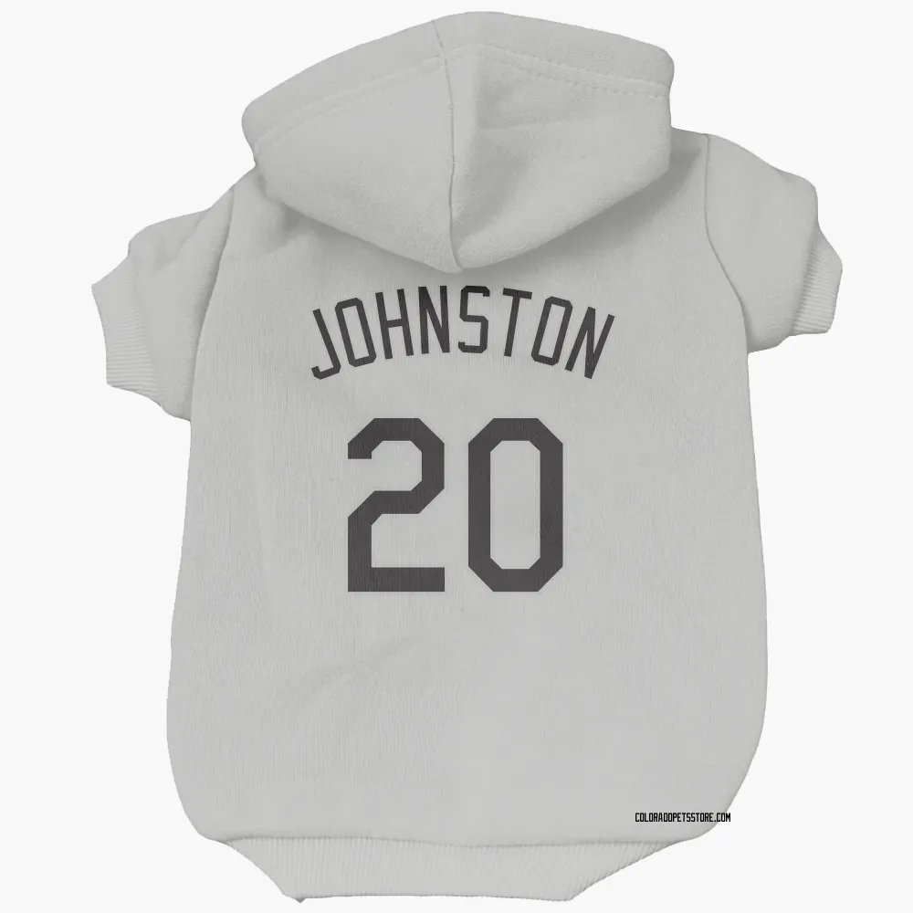 Colorado Rockies Troy Johnston White Pet Hoodie for Dog & Cat