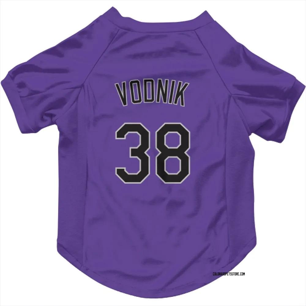 Colorado Rockies Victor Vodnik Purple Pet Jersey for Dog & Cat