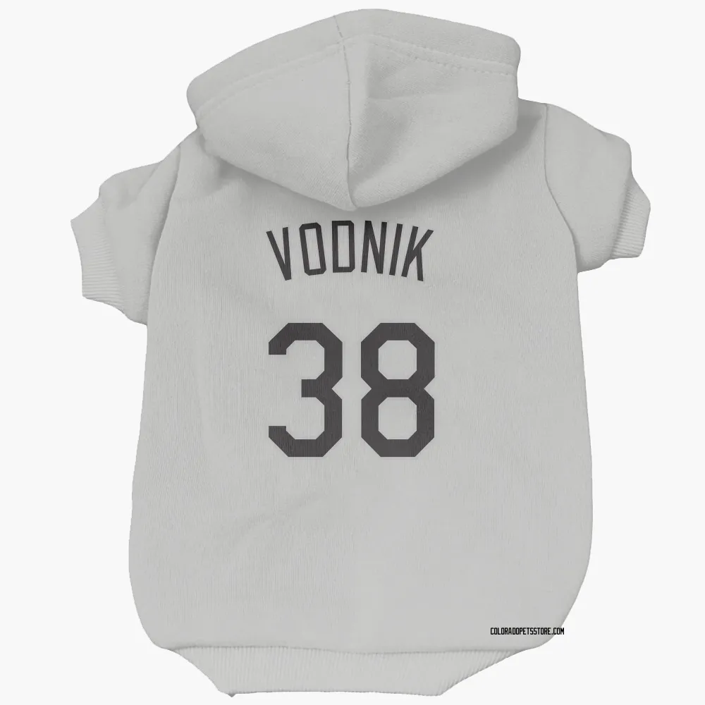 Colorado Rockies Victor Vodnik White Pet Hoodie for Dog & Cat