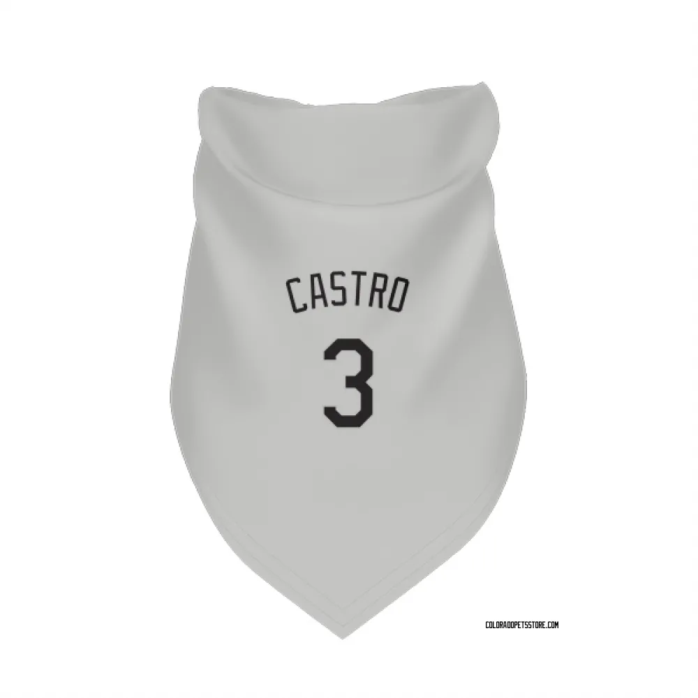 Colorado Rockies Willi Castro White Pet Bandana for Dog & Cat