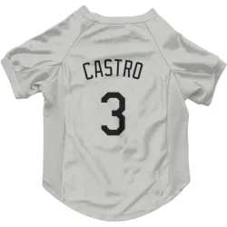 Colorado Rockies Willi Castro White Pet Jersey for Dog & Cat