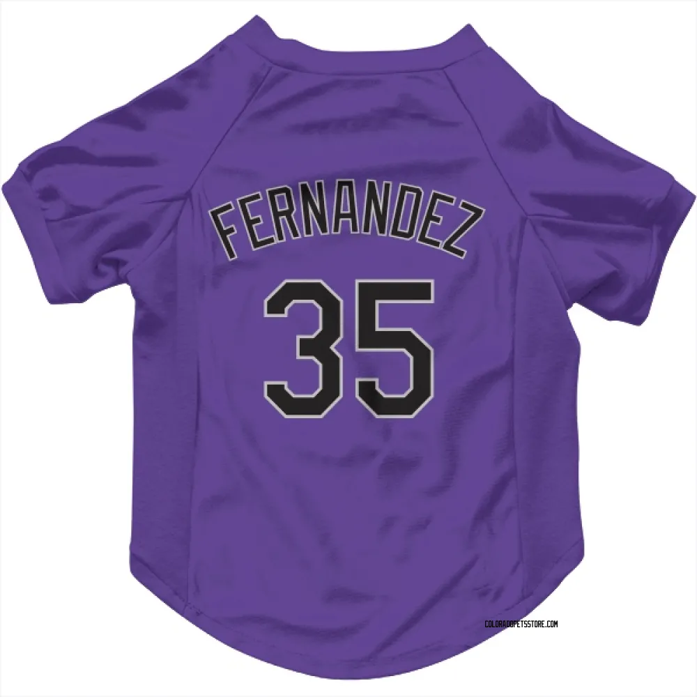 Colorado Rockies Yanquiel Fernandez Purple Pet Jersey for Dog & Cat