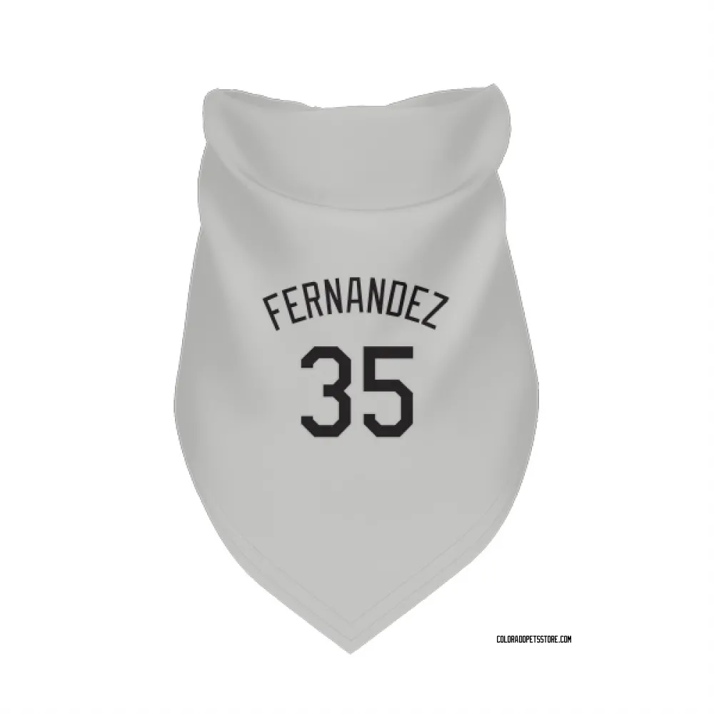 Colorado Rockies Yanquiel Fernandez White Pet Bandana for Dog & Cat