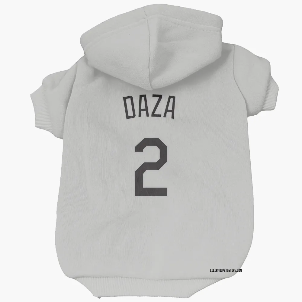 Colorado Rockies Yonathan Daza White Pet Hoodie for Dog & Cat