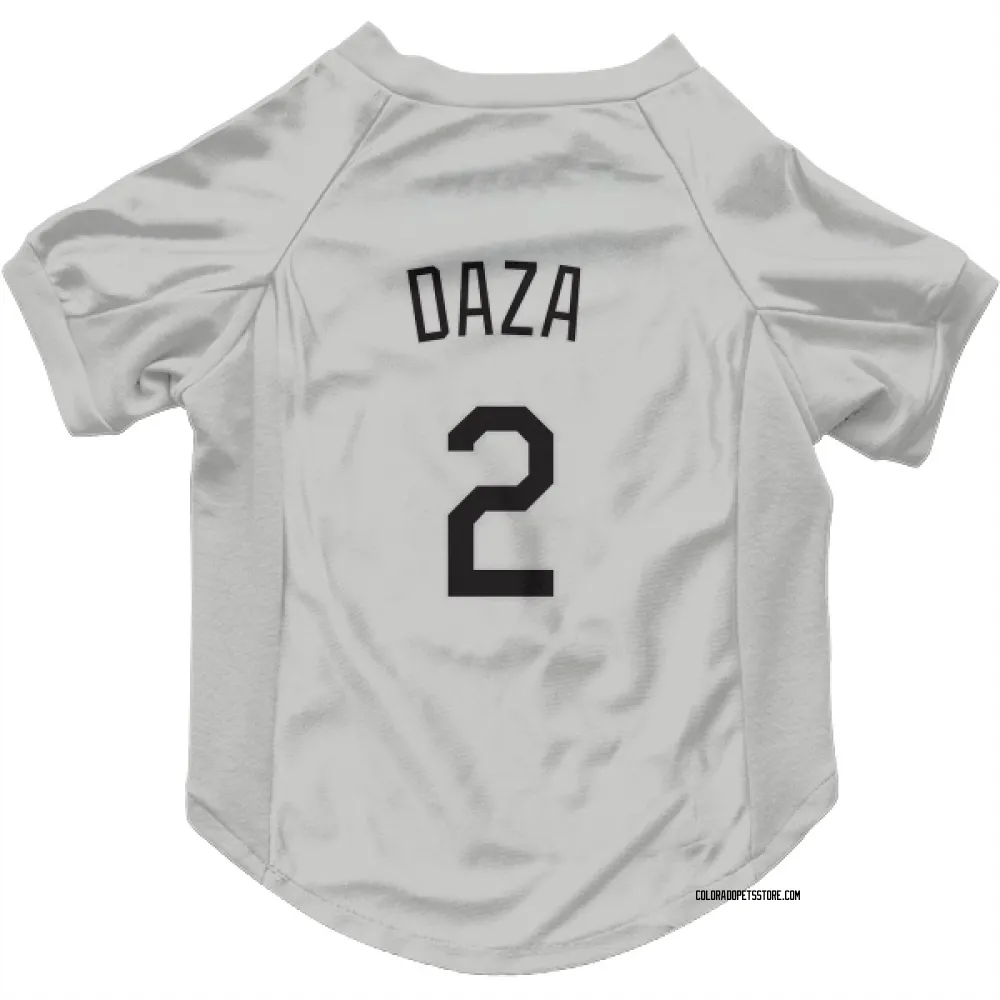 Colorado Rockies Yonathan Daza White Pet Jersey for Dog & Cat