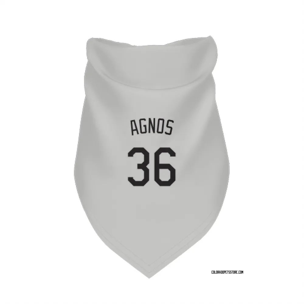 Colorado Rockies Zach Agnos White Pet Bandana for Dog & Cat