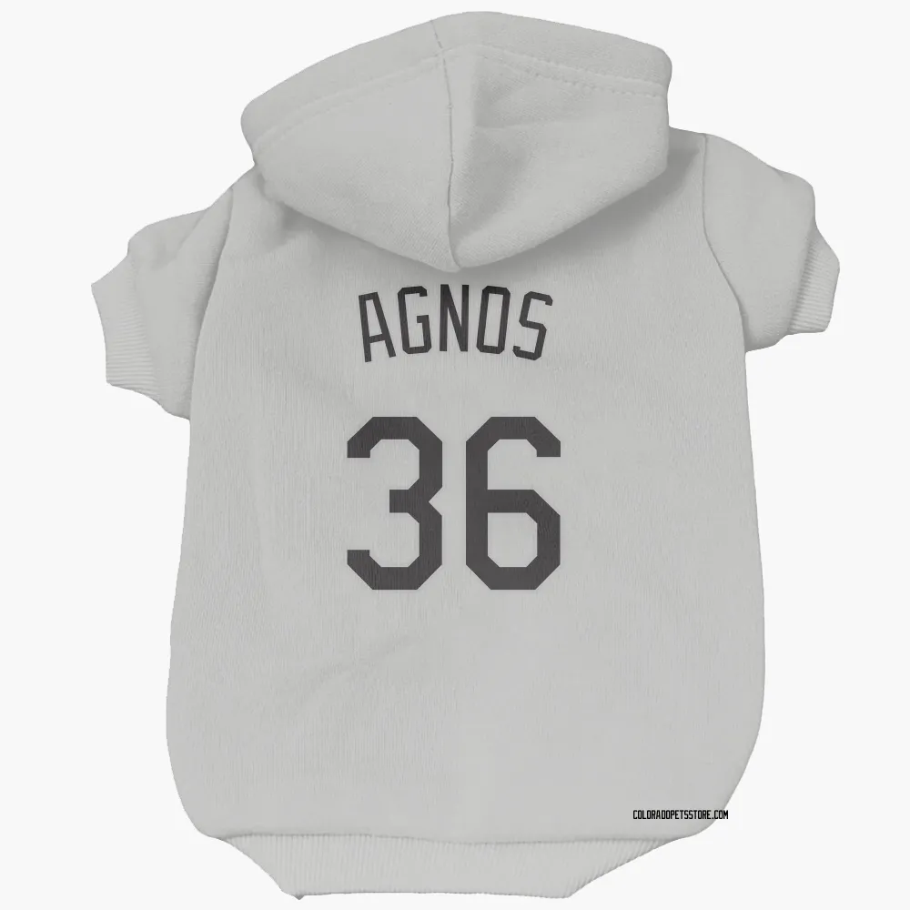 Colorado Rockies Zach Agnos White Pet Hoodie for Dog & Cat